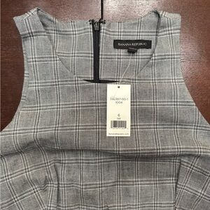 Banana Republic Black and White Checkered Dress